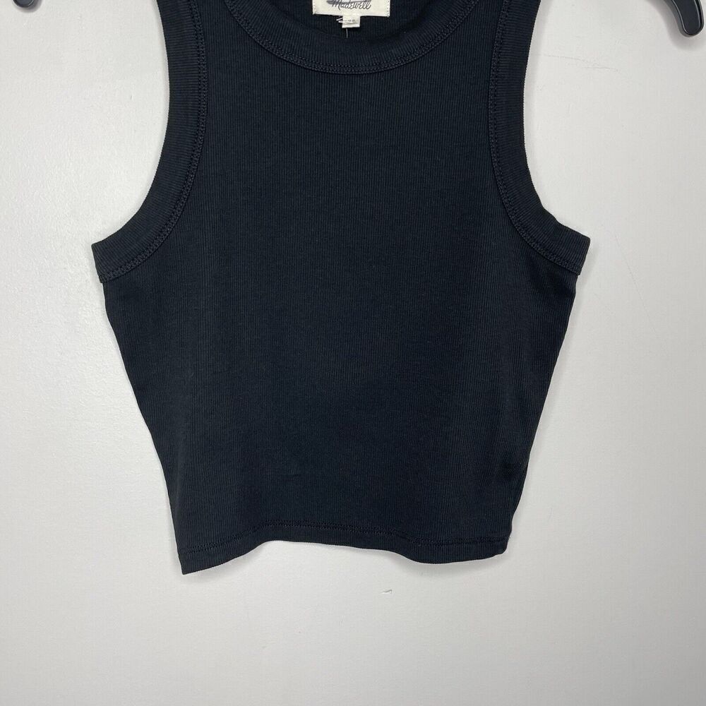 NWT! Madewell Black Ribbed Crop Tank Size XS - Picture 7 of 15